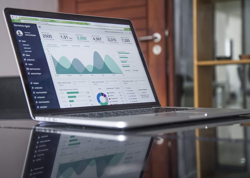 Tela de gestão financeira e indicadores